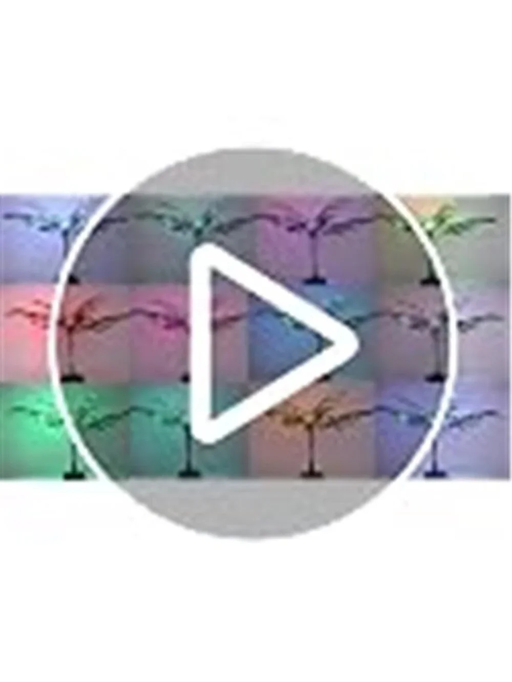 LED Lighted Palm Tree Color Changing Tropical Table Decor Remote USB Battery